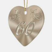 60e Jubileum, al dan niet gepersonaliseerd Keramisch Ornament (Links)