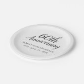 60e Jubileum-Borden voor papier Papieren Bordje (Gekanteld)