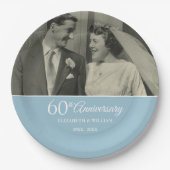 60e Jubileum bruiloft foto diamant Papieren Bordje (Voorkant)