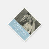 60e Jubileum bruiloft Foto Elegant Diamond Servet (Hoek)