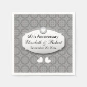 60e Jubileum bruiloft Jubileum Diamond A10 Servetten (Voorkant)
