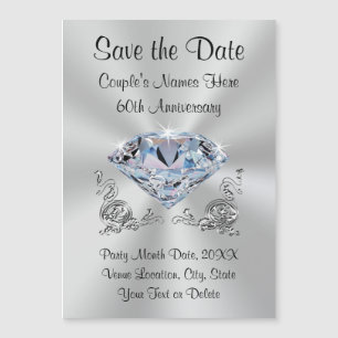 60e Jubileum Custom Save the Date Magnets