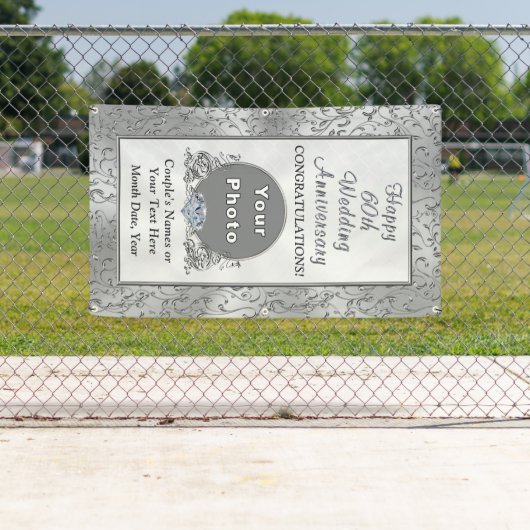 60e Jubileum Decoration Ideas, Diamond Banner (Insitu)