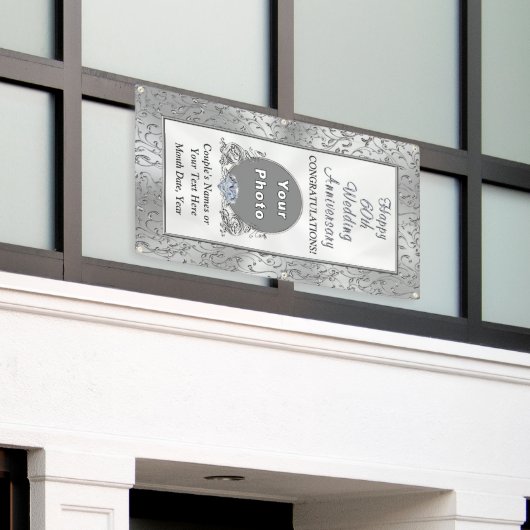 60e Jubileum Decoration Ideas, Diamond Banner (Buitenkant Gebouw)