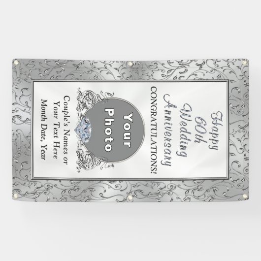 60e Jubileum Decoration Ideas, Diamond Banner (Horizontaal)