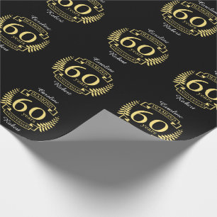 60e JUBILEUM diamant geel Cadeaupapier