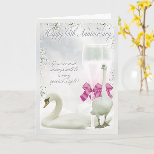 60e Jubileum - Diamant Jubileum Kaart (Gele Bloem)