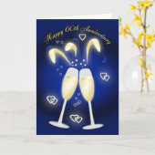 60e Jubileum diamanten bruiloft Kaart (Gele Bloem)