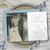 60e Jubileum Diamond Confetti Wedding Foto Kaart