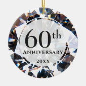 60e Jubileum Diamond Foto gepersonaliseerd Keramisch Ornament (Voorkant)