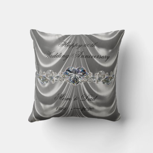 60e Jubileum Diamond Heart Kussen (Achterkant)