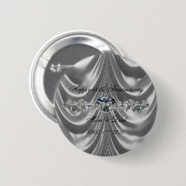 60e Jubileum Diamond Heart Ronde Button 5,7 Cm