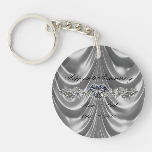 60e Jubileum Diamond Heart Sleutelhanger (Voorkant)