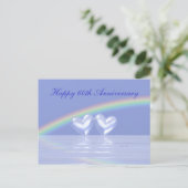 60e Jubileum Diamond Hearts Briefkaart (Staand voorkant)