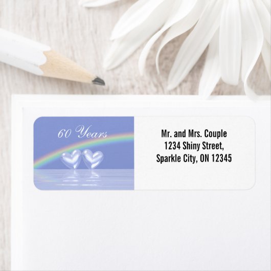 60e Jubileum Diamond Hearts Etiket (Insitu)