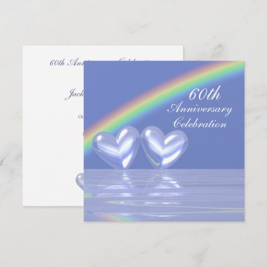 60e Jubileum Diamond Hearts Kaart (Voorkant / Achterkant)