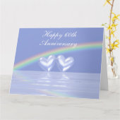 60e Jubileum Diamond Hearts Kaart (Gele Bloem)