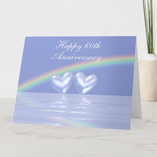 60e Jubileum Diamond Hearts Kaart (Voorkant)