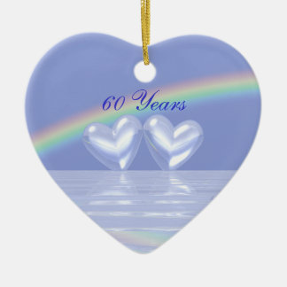 60e Jubileum Diamond Hearts Keramisch Ornament