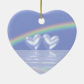 60e Jubileum Diamond Hearts Keramisch Ornament (Achterkant)