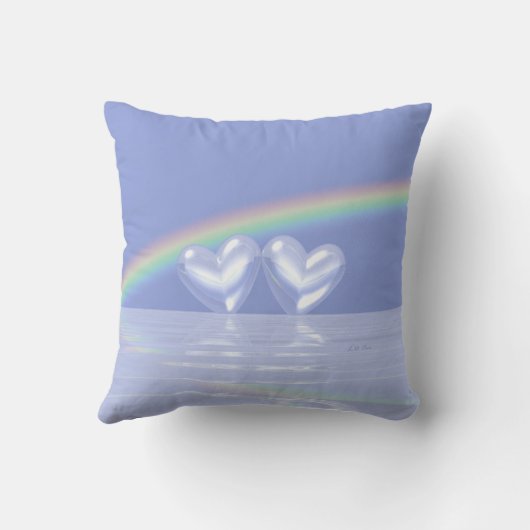 60e Jubileum Diamond Hearts Kussen (Achterkant)