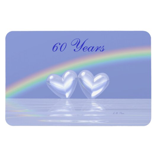 60e Jubileum Diamond Hearts Magneet (Horizontaal)