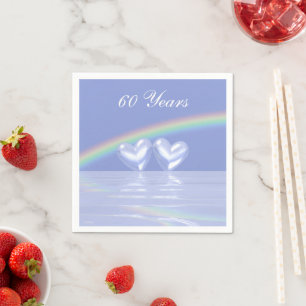 60e Jubileum Diamond Hearts Servetten