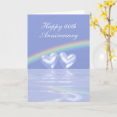 60e Jubileum Diamond Hearts (Tall) Kaart (Gele Bloem)