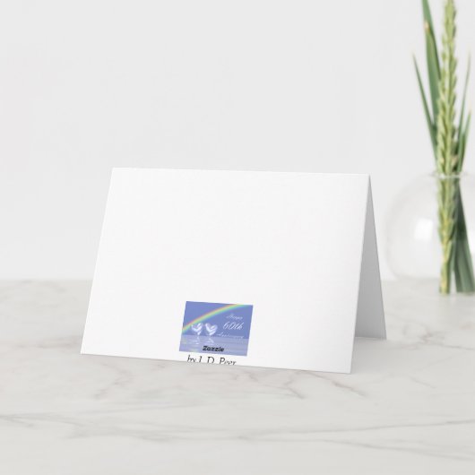 60e Jubileum Diamond Hearts (voor foto) Kaart (Achterkant)