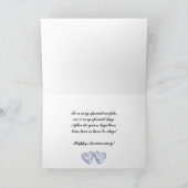 60e Jubileum Diamond Hearts (voor foto) Kaart (Binnen)