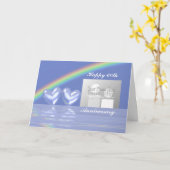 60e Jubileum Diamond Hearts (voor foto) Kaart (Gele Bloem)