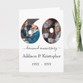 60e Jubileum Diamond Love Photo Template Kaart