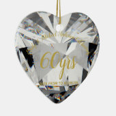 60e Jubileum Diamond PHOTO Gift Keramisch Ornament (Rechts)
