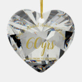 60e Jubileum Diamond PHOTO Gift Keramisch Ornament (Voorkant)