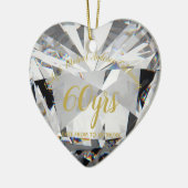 60e Jubileum Diamond PHOTO Gift Keramisch Ornament (Links)