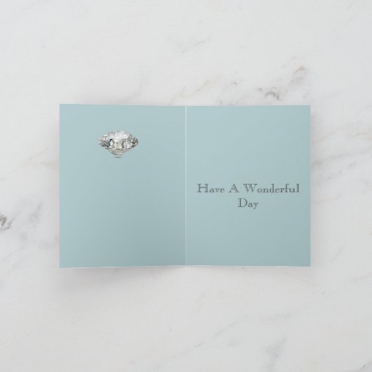 60e Jubileum Diamond voor bruiloft Kaart (Binnen)