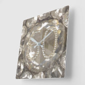 60e Jubileum Diamond Wedding 2017 Elegant Vierkante Klok (Hoek)