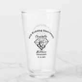 60e Jubileum Diamond Wedding Gift Personalized Glas (Voorkant)