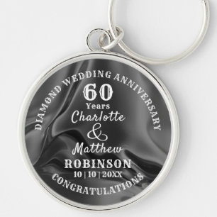 60e Jubileum Diamond Wedding Gift Personalized Sleutelhanger