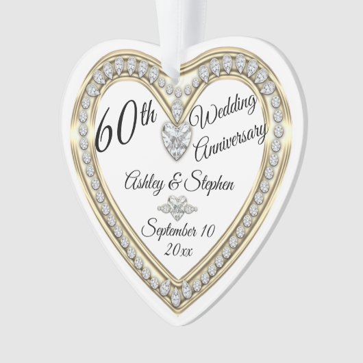 60e Jubileum Diamonds Keepasje Ornament (voorkant)