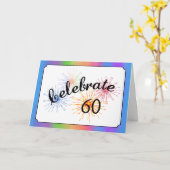 60e Jubileum feestdag Kaart (Gele Bloem)