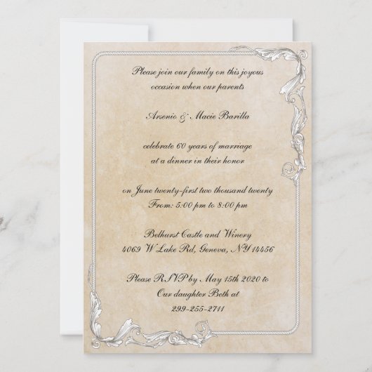 60e Jubileum feestdag Kaart (Achterkant)