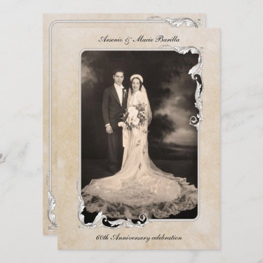 60e Jubileum feestdag Kaart (Voorkant / Achterkant)