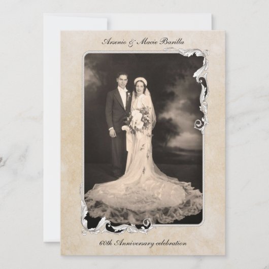 60e Jubileum feestdag Kaart (Voorkant)