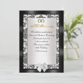 60e Jubileum feestuitnodiging officiële Damask Kaart (Staand voorkant)