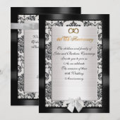 60e Jubileum feestuitnodiging officiële Damask Kaart (Voorkant / Achterkant)