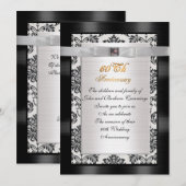 60e Jubileum feestuitnodiging officiële Damask Kaart (Voorkant / Achterkant)