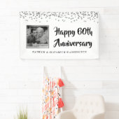 60e Jubileum Foto Silver Confetti Spandoek (Insitu)