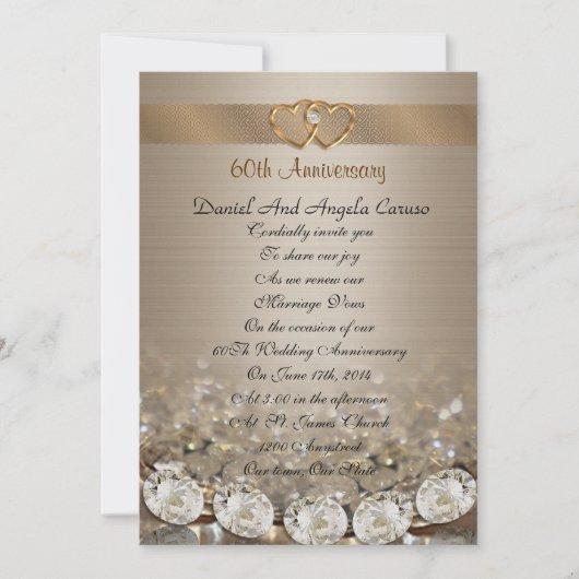 60e Jubileum gelofte verlenging Uitnodiging (Voorkant)