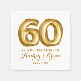 60e Jubileum gepersonaliseerd Servet